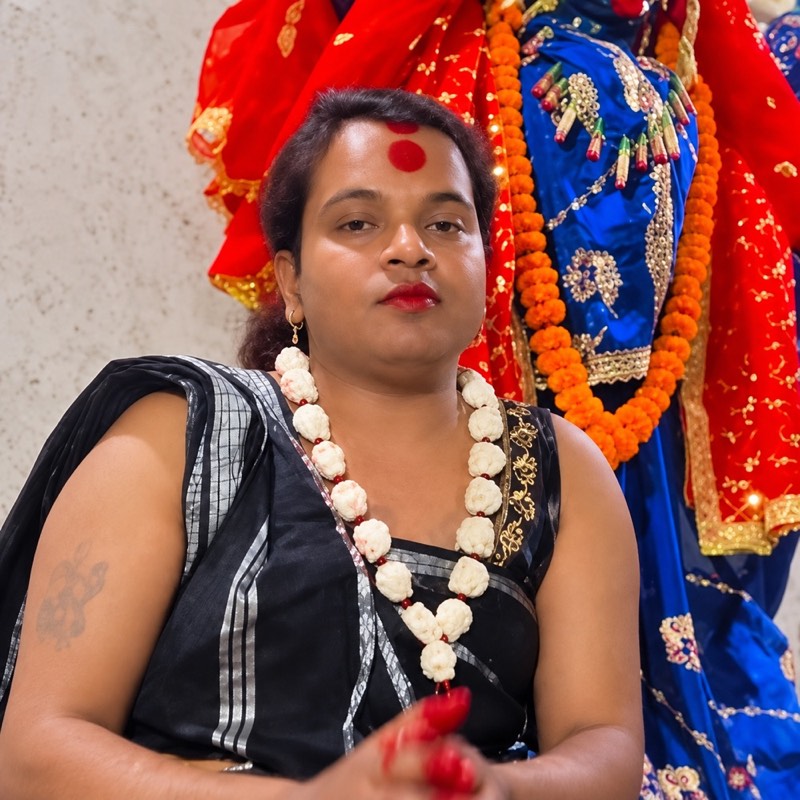 Kinner Guru Maa in devoted spiritual practice